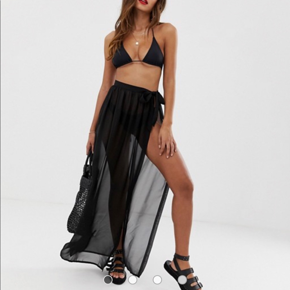 ASOS black wrap around cover up